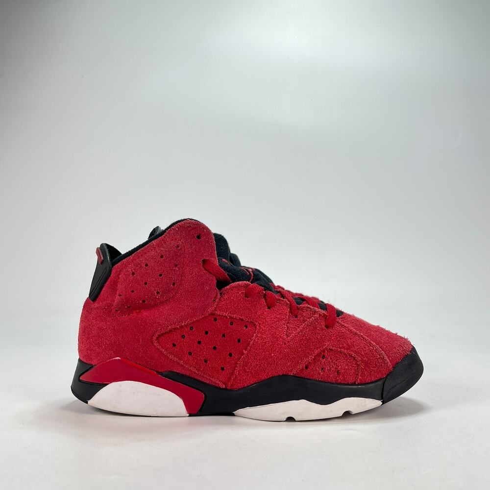 Air Jordan 6 Retro Toro Bravo Red Mid Basketball Shoes DV3605-600 Youth Size 1Y